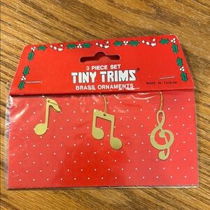 Tiny Trims Brass Musical Ornaments Set (3)